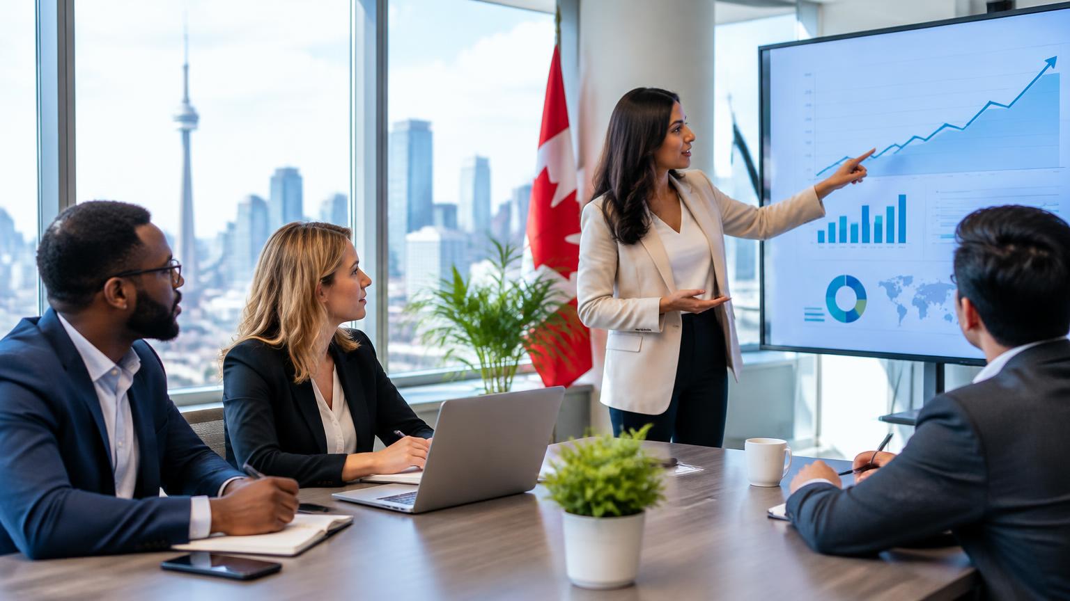 Leadership team planning company growth