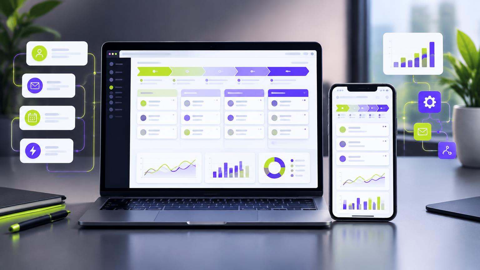 CRM pipeline and customer growth automation dashboard
