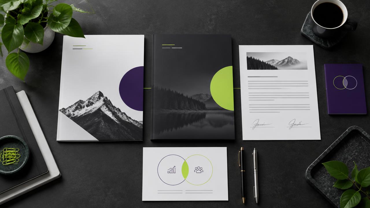 Brand partnership proposal documents arranged for a collaboration agreement