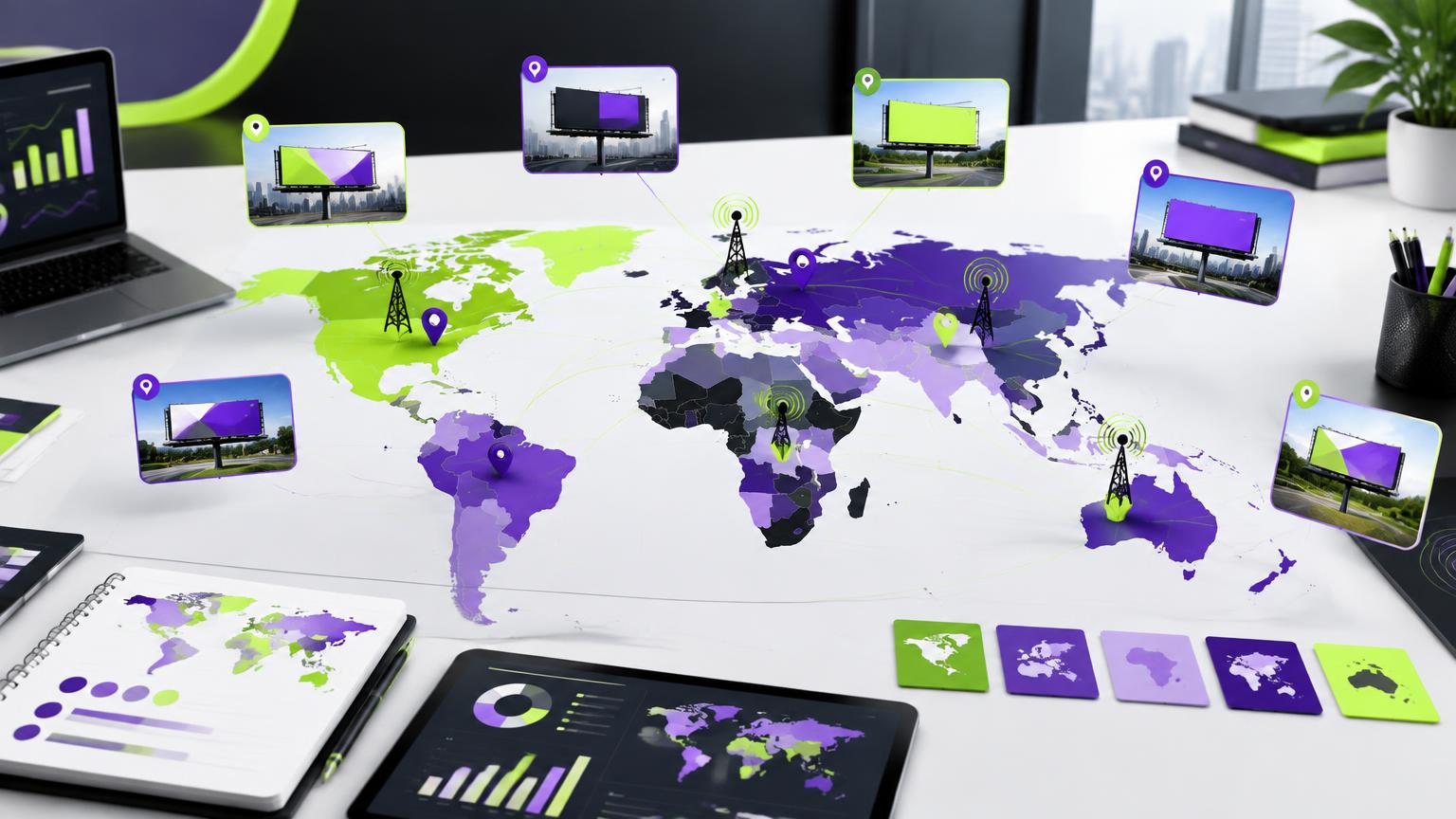 Regional billboard and radio campaign planning across global markets